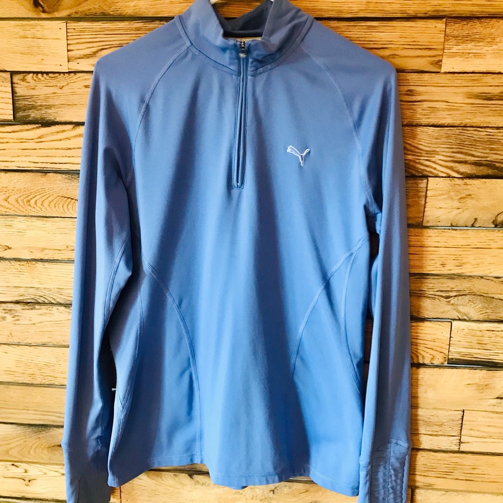 Puma half zip pull over size large